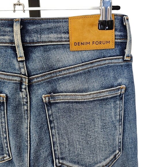 Denim Forum The Jane Mid Rise Boot Jeans Blue Size  25 - Picture 4 of 10